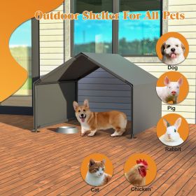 Outdoor Dog Bed Dog Shade Shelter, Portable Pet Tent, Water Resistant Dog House for Shade Protection, Outdoor, Garden, Patio, Backyard, Gray