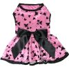 All Aflutter Pink &amp; Black Dog Dress