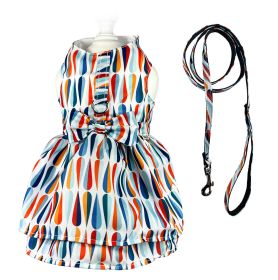 Chic Raindrop Harness Dress with Matching Leash (size: M)