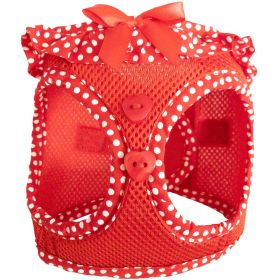 American River Choke Free Dog Harness Polka Dot Collection (Color: Red Polka Dot, size: medium)