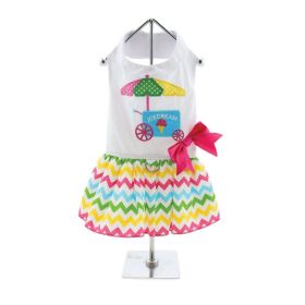 Ice Cream Cart Dress with Matching Leash (size: XLarge)