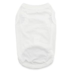 Cotton Dog Tank (Color: White, size: small)